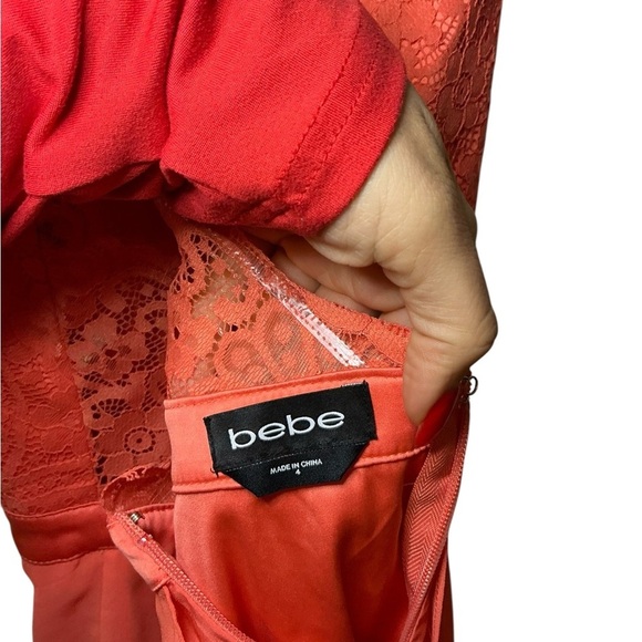 Bebe Coral Lace Dress - Picture 6 of 6